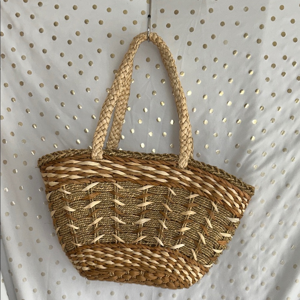 Naturalizer Woven Tan and Brown Tote
